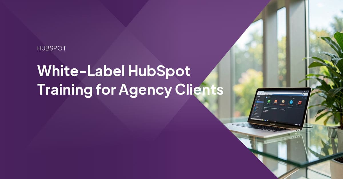 An agency trainer walking a client's team through role-specific HubSpot workflows on a shared screen during a live onboarding session