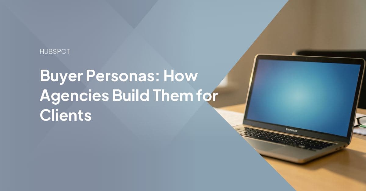 A buyer persona profile card next to a comparison table of persona dimensions like role, goals, and buying behavior.
