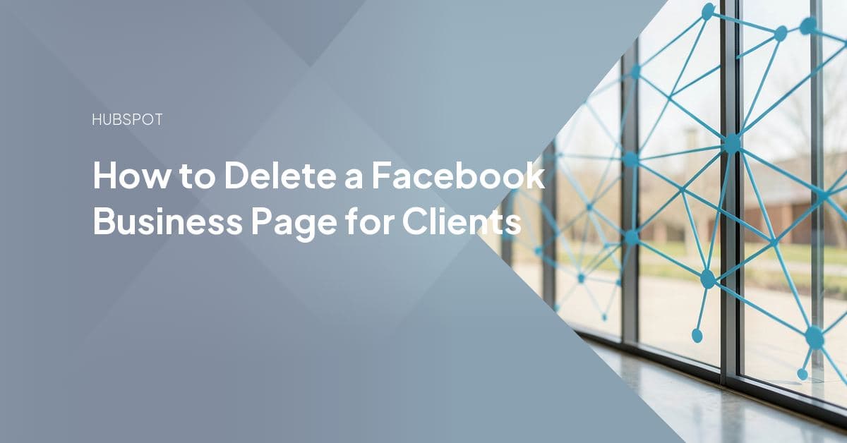 A marketer reviewing a Facebook Business Page's admin settings and deactivation options before deleting it for a client.