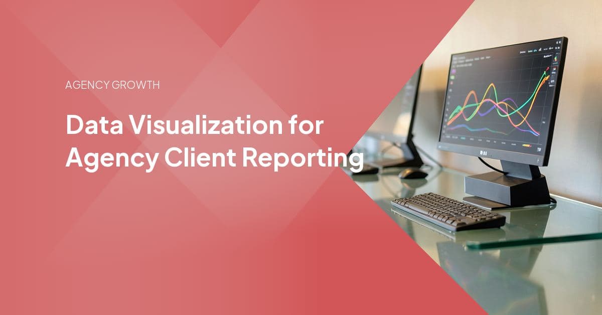 A branded agency client report showing a bar chart, a trend line, and a summary table used to explain monthly performance
