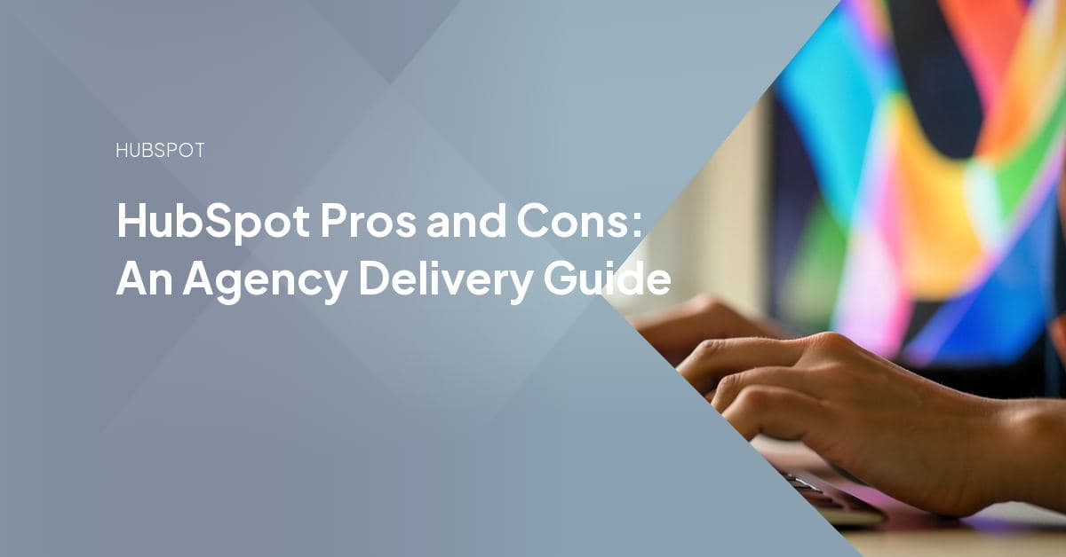 Illustration comparing HubSpot's all-in-one marketing, sales, and service dashboard against the scope-creep and governance challenges an agency must manage in a client portal