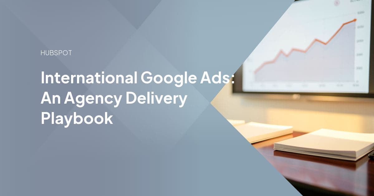 A world map overlaid with separate Google Ads campaign panels for different countries and languages, representing per-market international paid-search delivery.