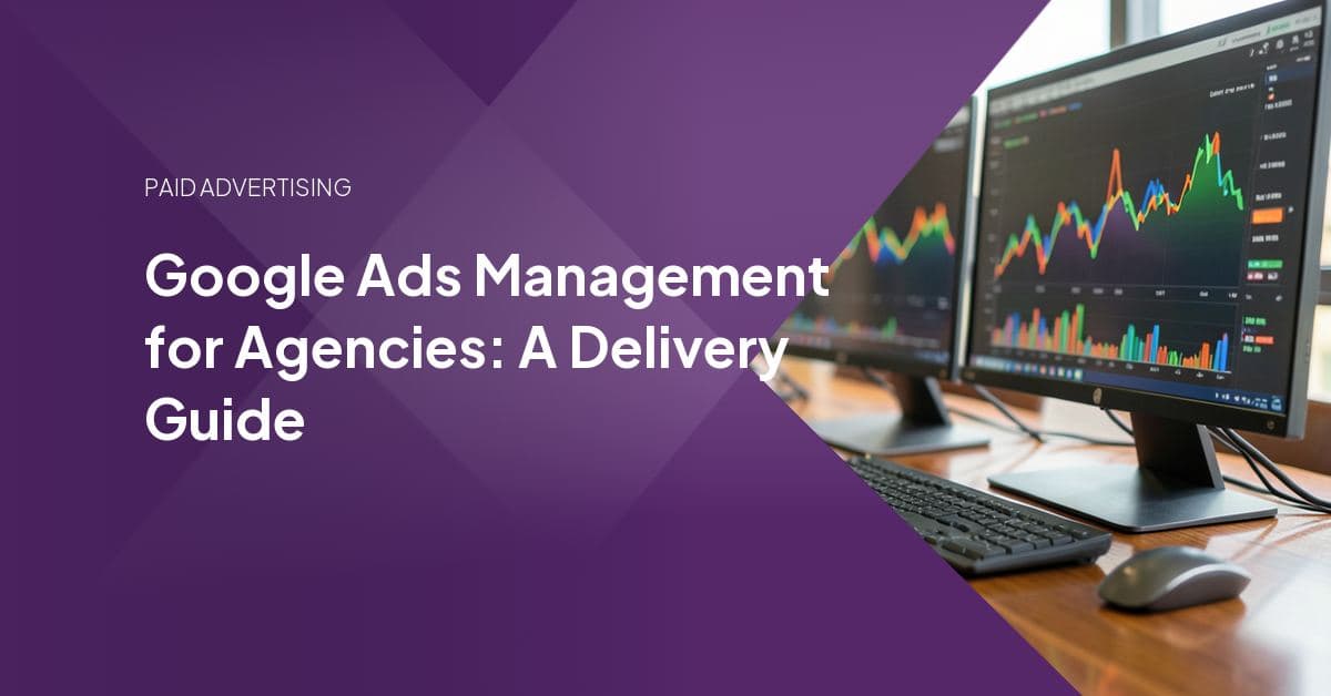 Agency strategist reviewing Google Ads campaign performance and conversion tracking dashboards across multiple client accounts.