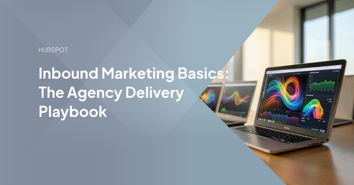 A marketer maps a persona, blog, SEO, and email nurture workflow on a whiteboard, representing an agency's inbound marketing delivery system.