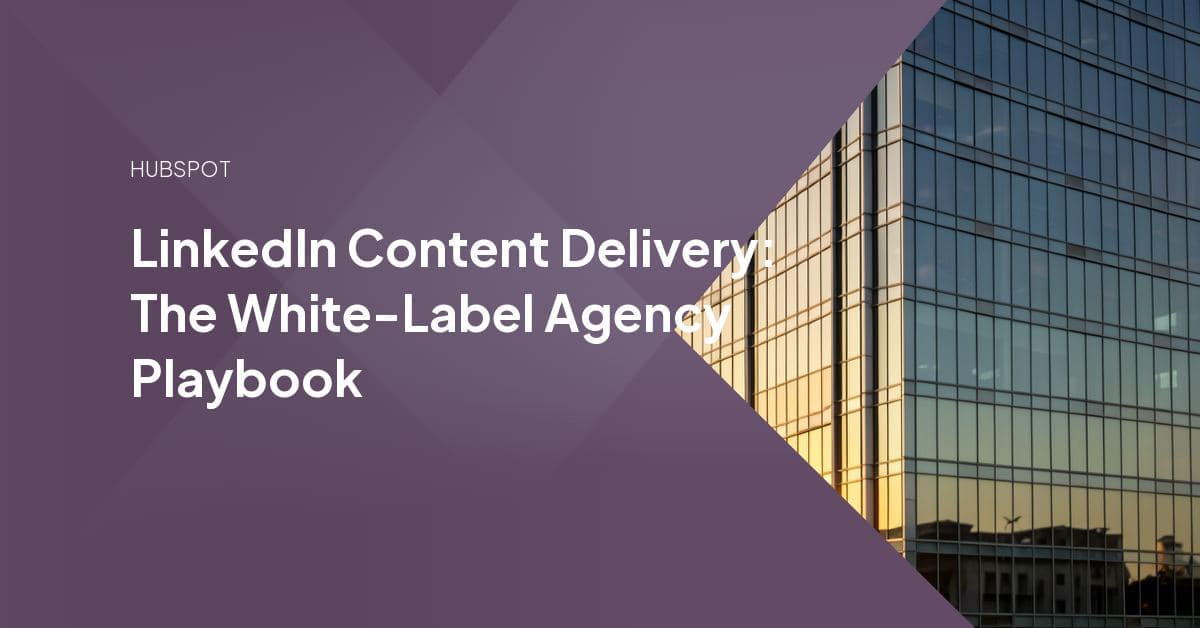 A LinkedIn feed on a laptop screen with post engagement icons highlighted, representing an agency's content delivery pipeline.