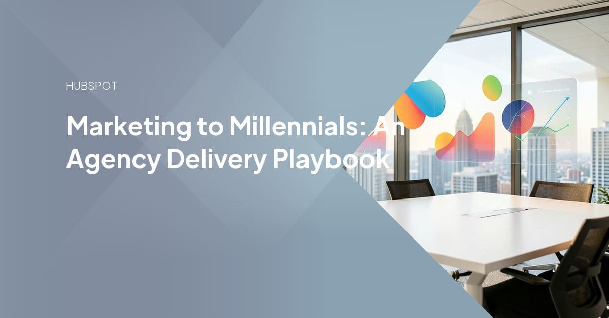 An agency team reviewing a social content calendar and engagement metrics on a laptop while planning a millennial-audience marketing program.