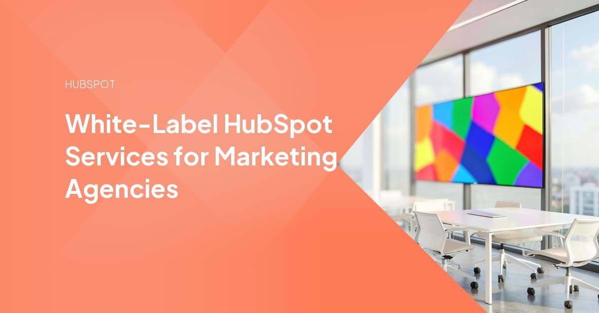 An agency account manager and a white-label HubSpot specialist reviewing portal work together on a shared screen