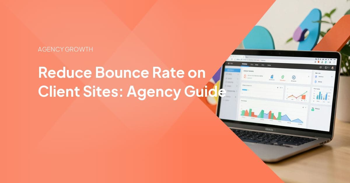 A marketing dashboard segmenting a client website's bounce rate by page, traffic source, and device for a diagnostic audit.