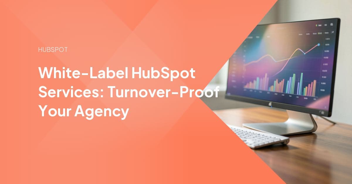 An agency handing off a client's HubSpot portal from one specialist to another, representing a white-label bench keeping delivery running through staff turnover