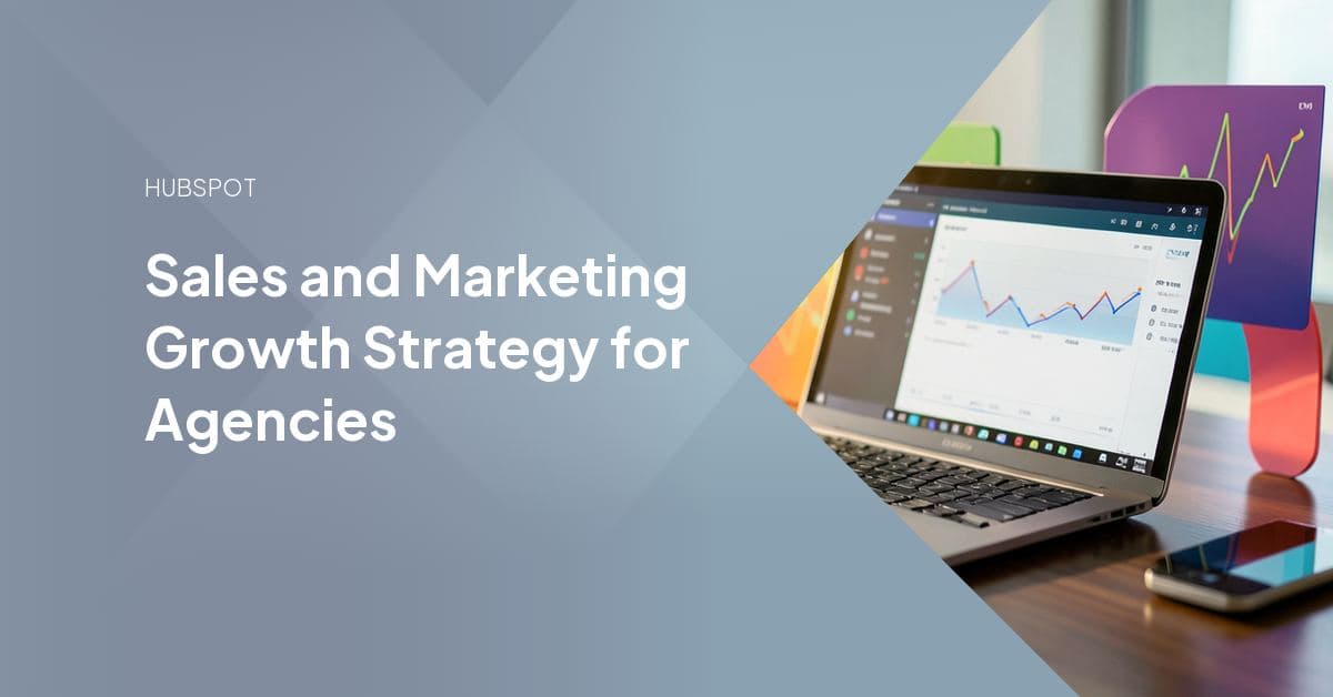 Agency team viewing a HubSpot Smart CRM dashboard that links marketing campaigns to a sales pipeline, representing a connected growth system built for a client.