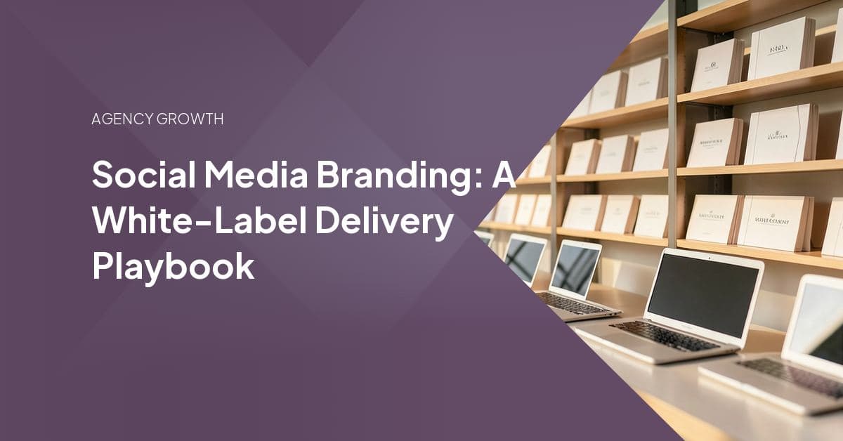 A brand voice-and-visual style guide alongside a social content calendar, representing the deliverables of an agency social media branding engagement.