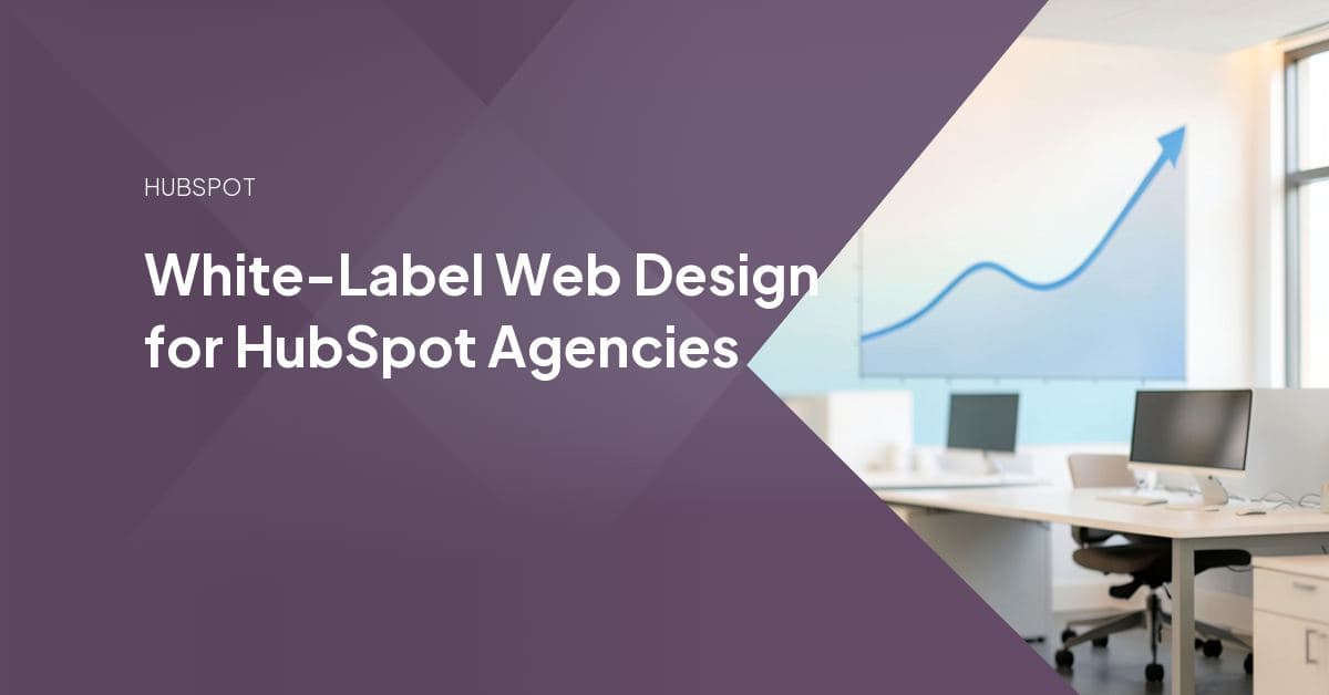 A white-label design team's workspace showing brand-matched UI mockups and a responsive website preview spanning desktop and mobile screens for an agency's client.