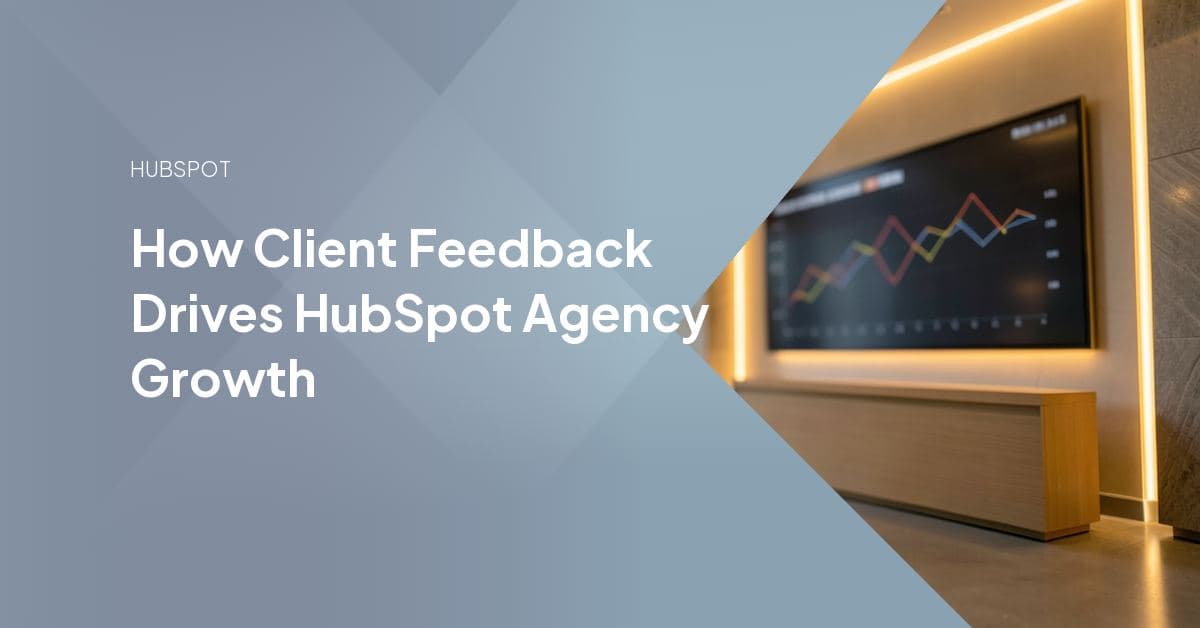 An agency account lead reviewing client NPS and CSAT feedback dashboards in HubSpot Service Hub