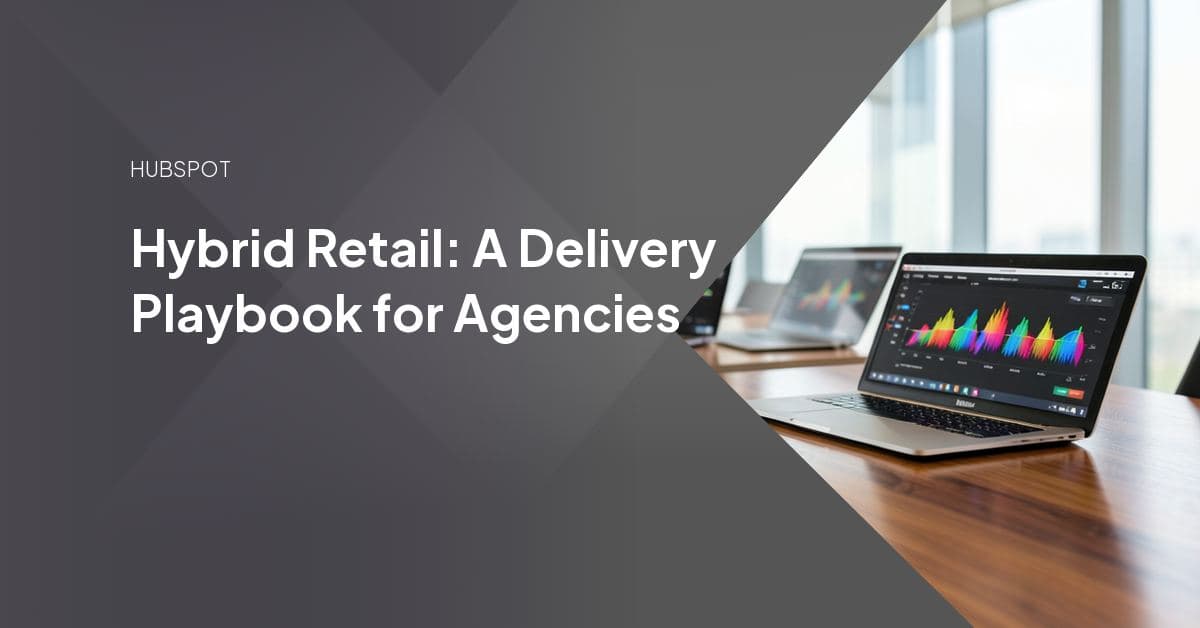 Illustration of a retail storefront connected to shipping, local delivery, curbside pickup, and appointment-booking icons representing multiple fulfillment paths feeding one store.